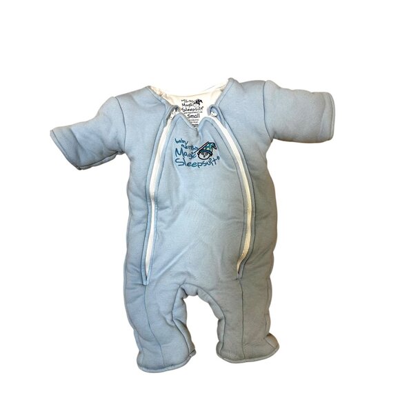 Baby Merlin’s Magic Sleepsuit Small Blue Fleece & Cotton Transition Sleep Sack B - Picture 4 of 7